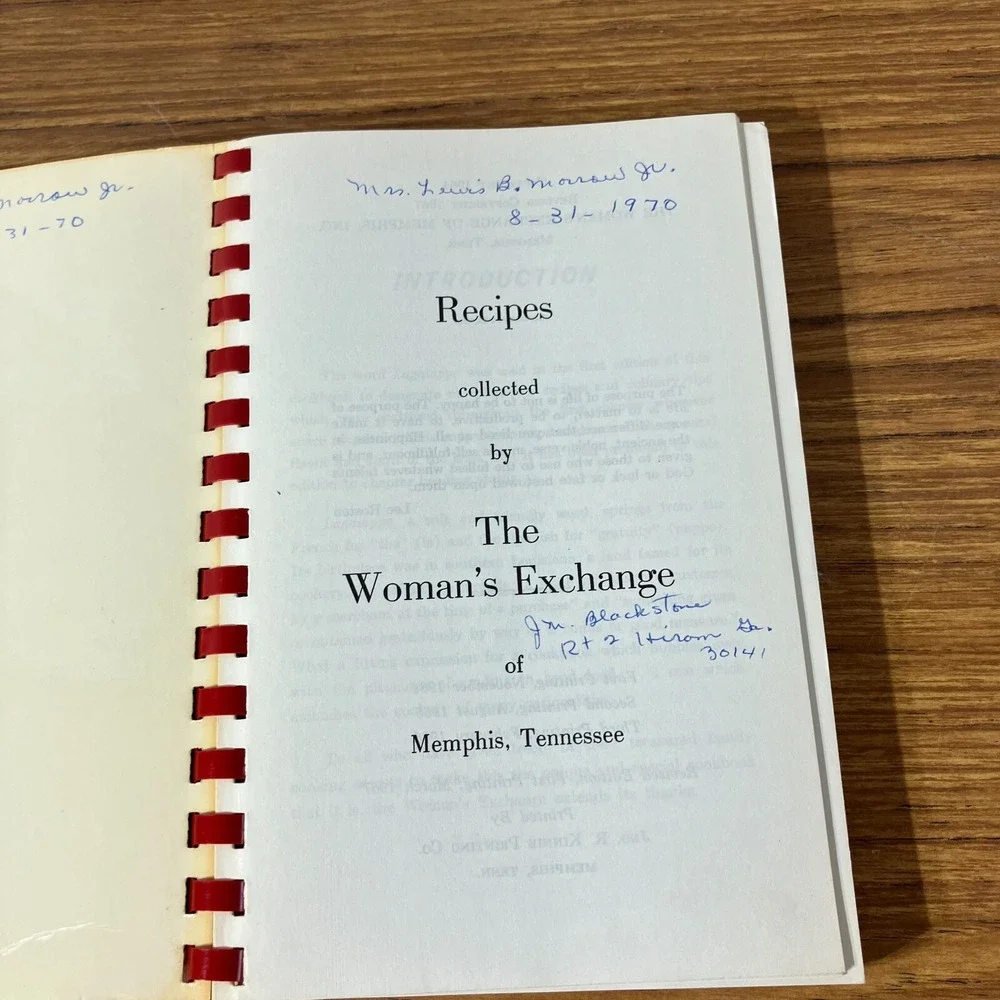 Memphis Woman's Exchange Cookbook Ring Bound Revised Edition 1967 Vintage